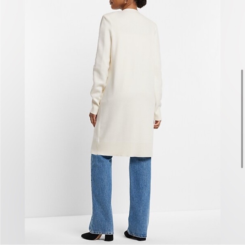 Express Padded Shoulder Button Pocket Cardigan - image 6